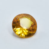 Brilliant Yellow Sapphire CERTIFIED Loose Gemstone 6.05 Carat Natural Round Cut.